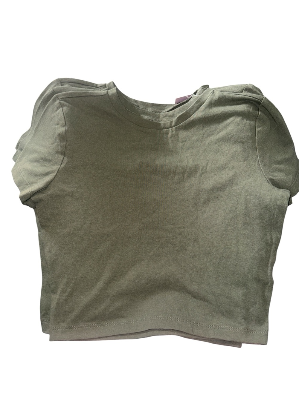 Basic Olive Green Cropped Tees